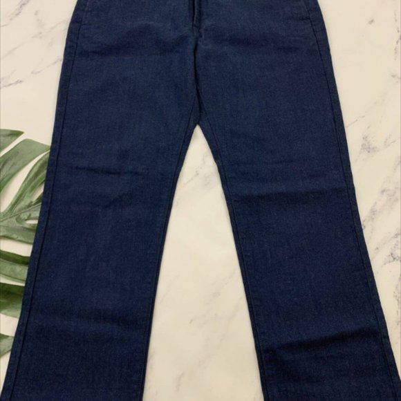 Levis Mens Trouser Jean Size 34 x 32 Dark Blue Wash Denim Cotton Blend - Picture 2 of 3